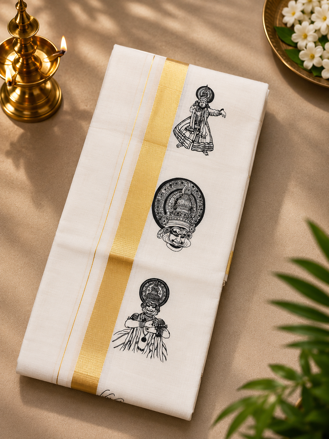 Gents Printed Dhothy  Design 5