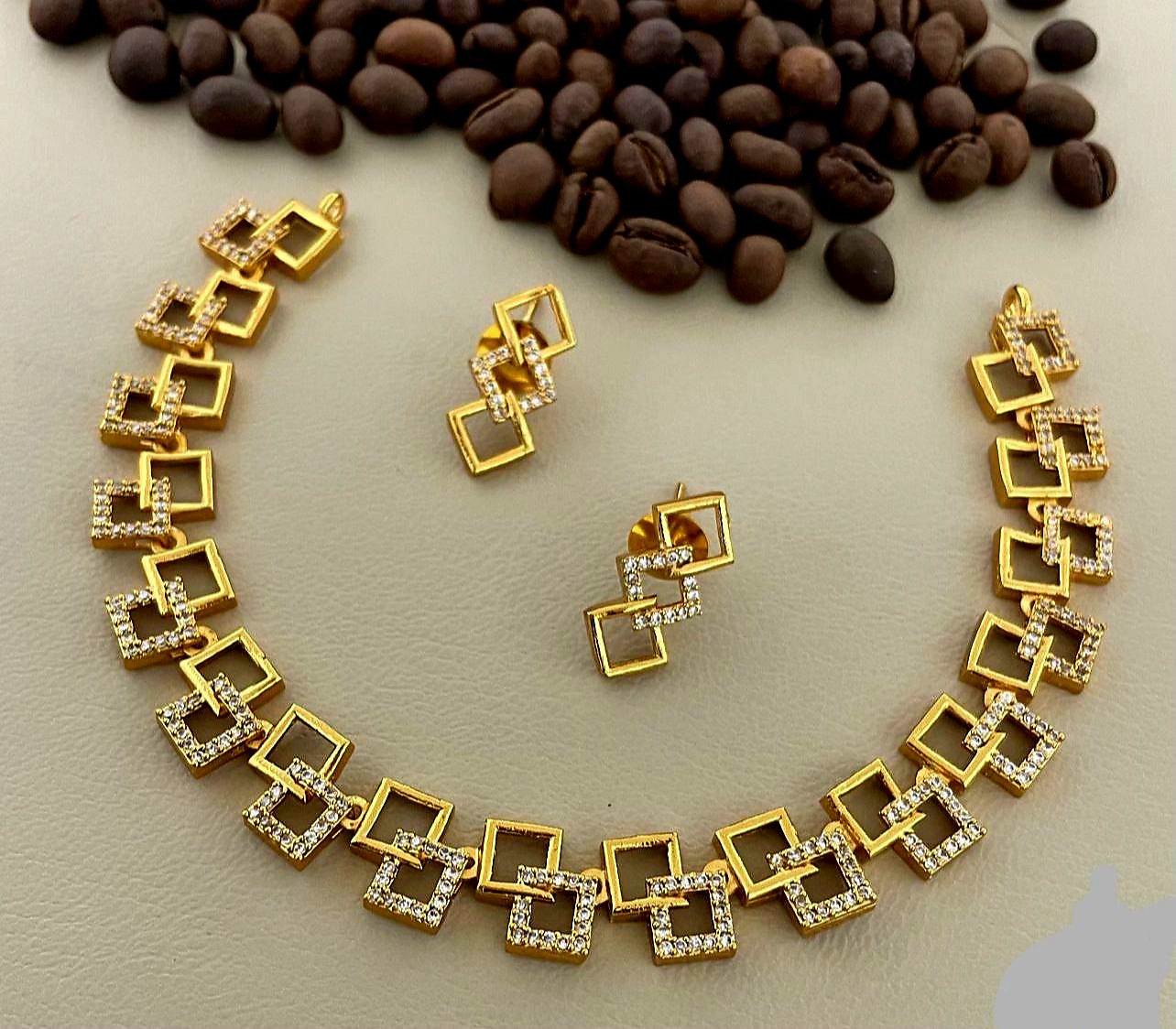Geometric Necklace Set