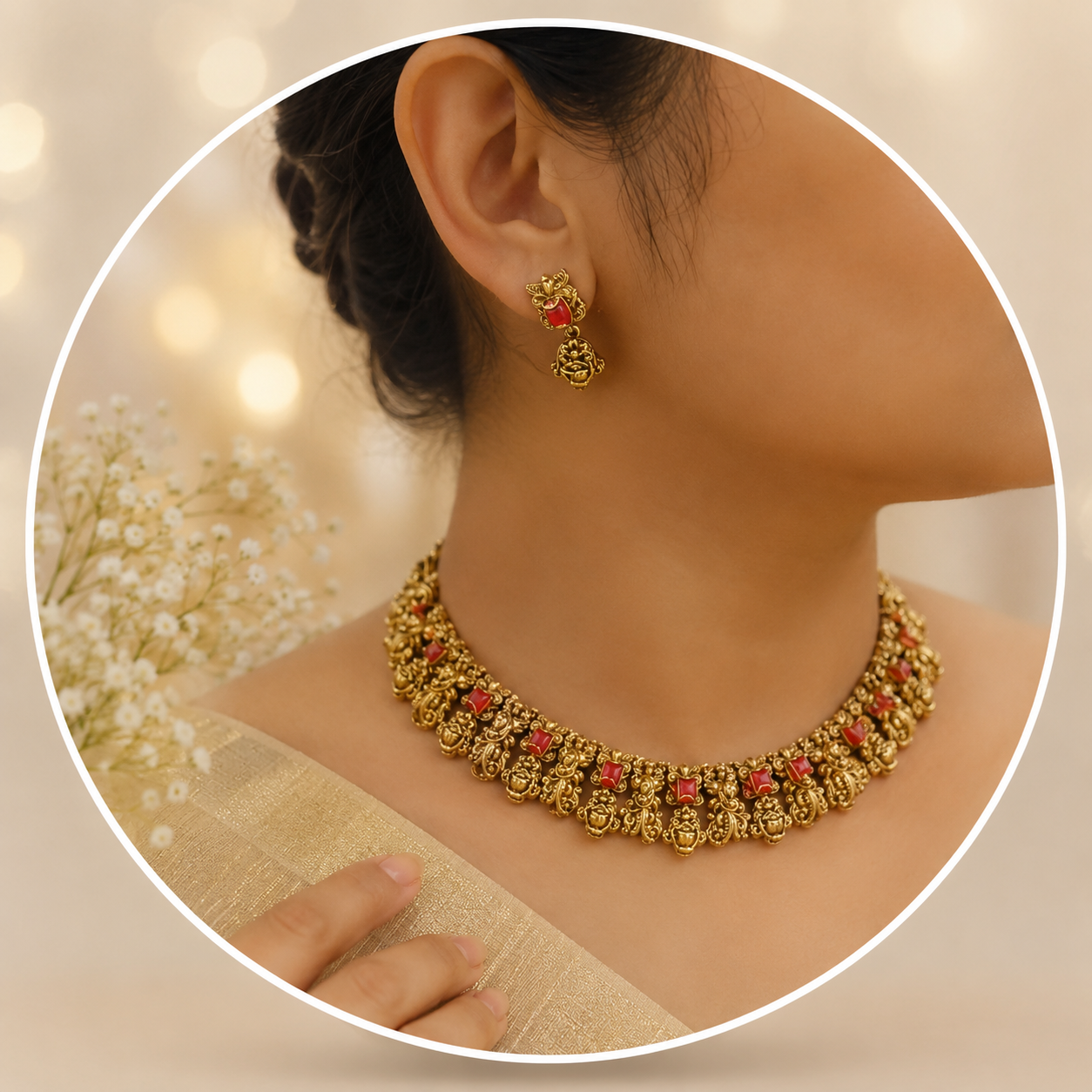 Lakshmi Stone Choker Set