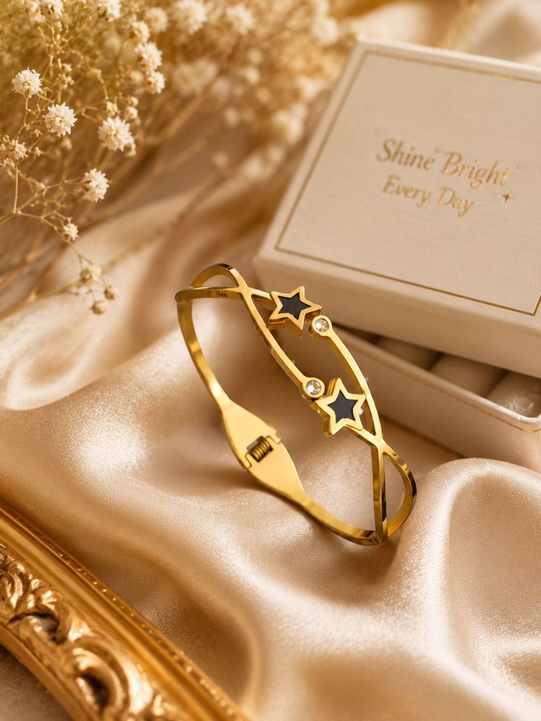 Celestial Star Gold-Plated Bangle 