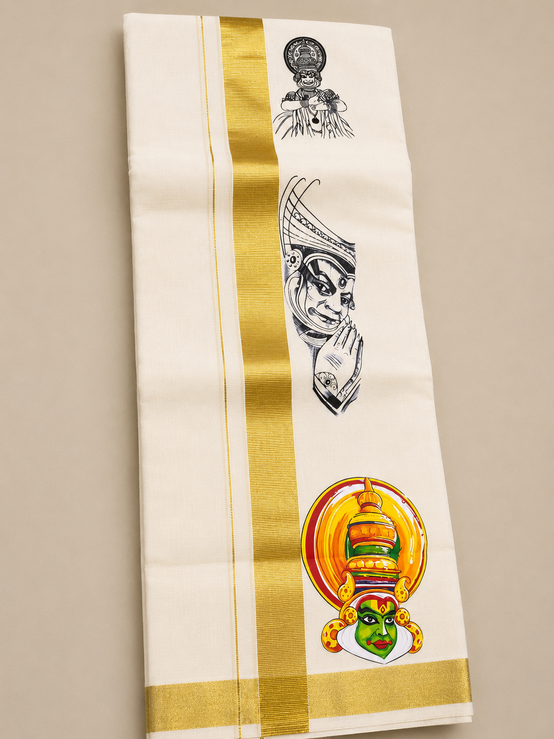 Gents Printed Dhothy  Design 3